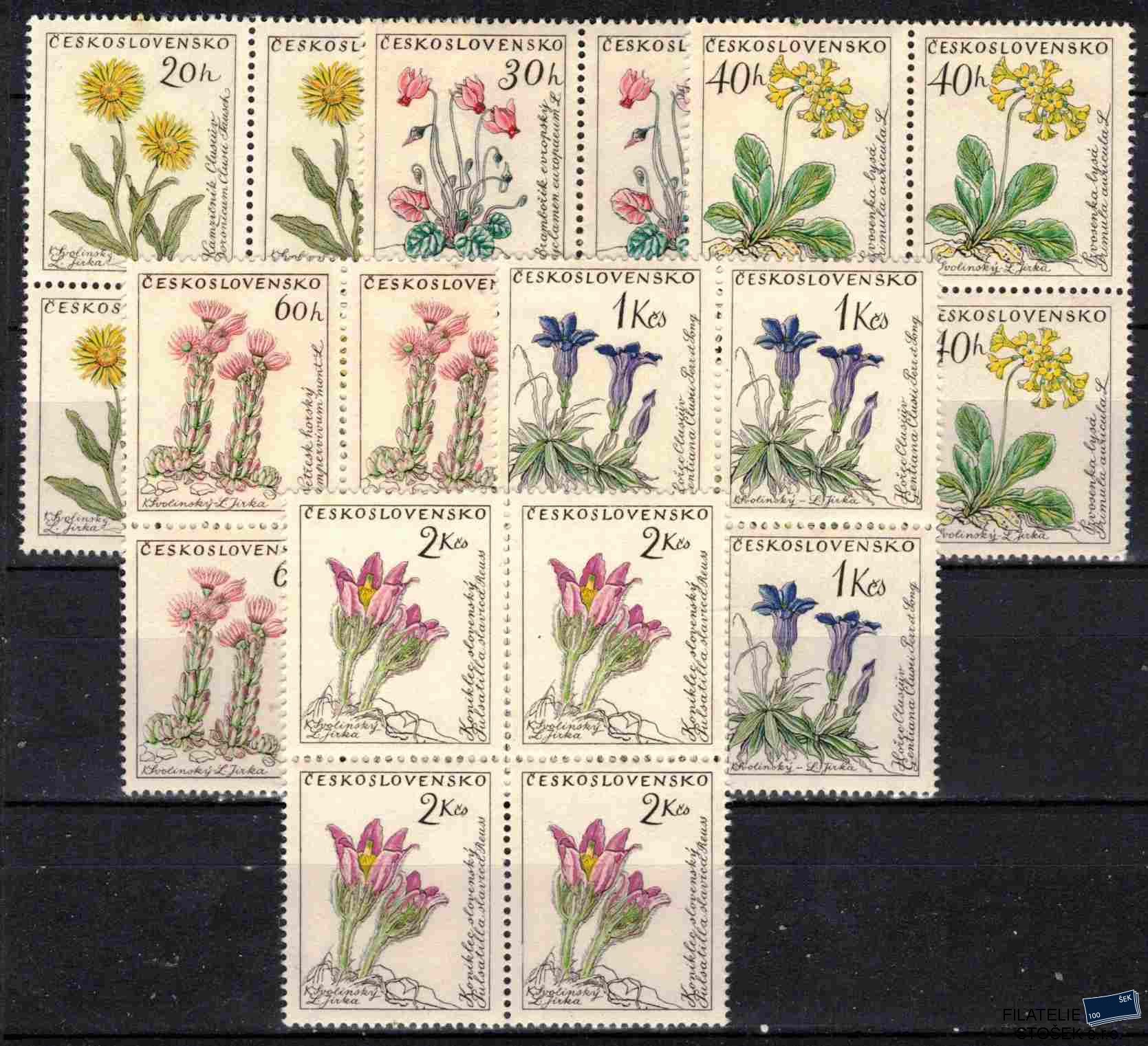 ČSSR známky 1148-53 Čtyřbloky