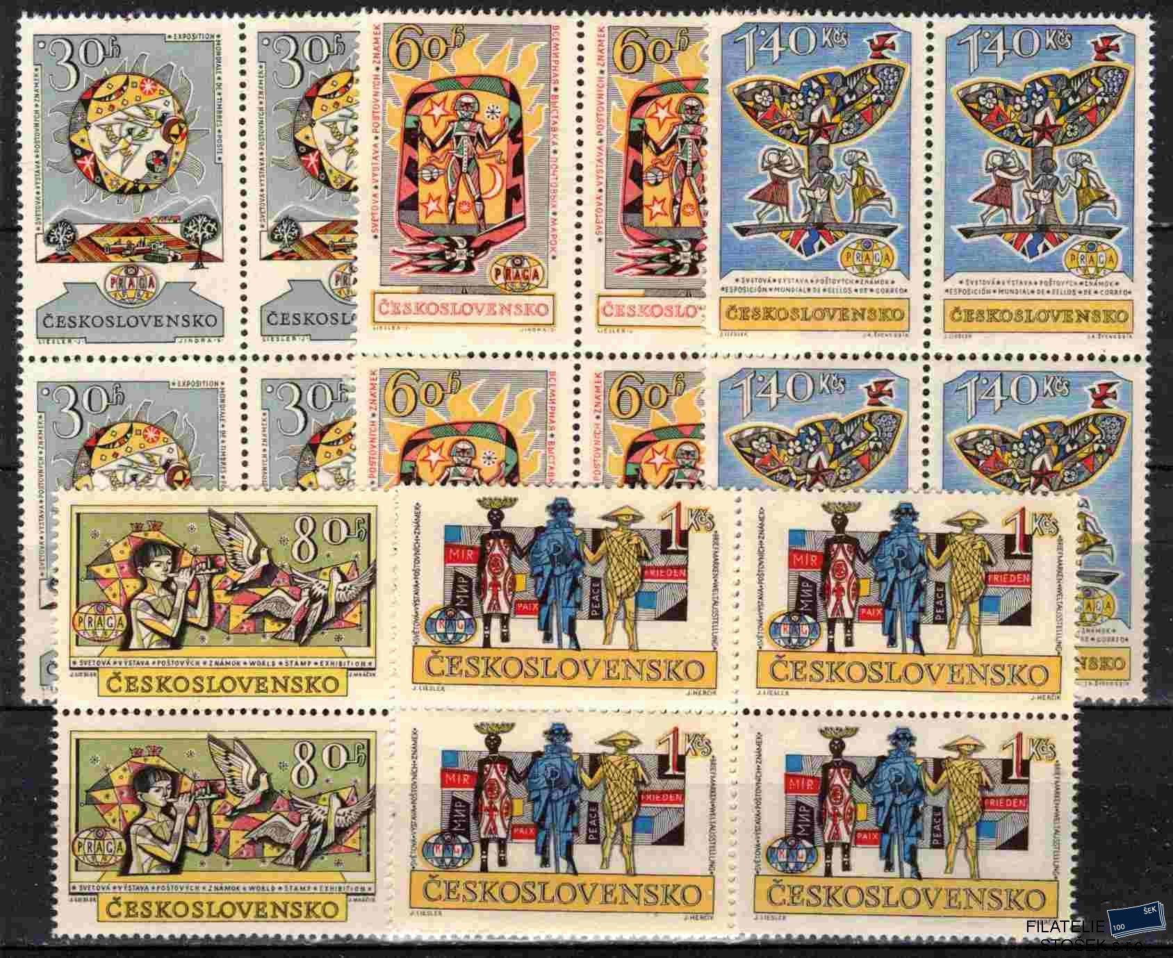 ČSSR známky 1263-7 Čtyřbloky
