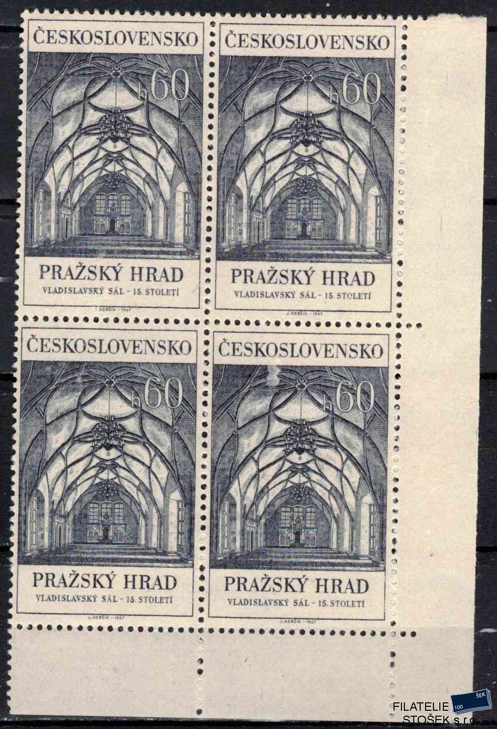 ČSSR známky 1612 Čtyřblok rohový
