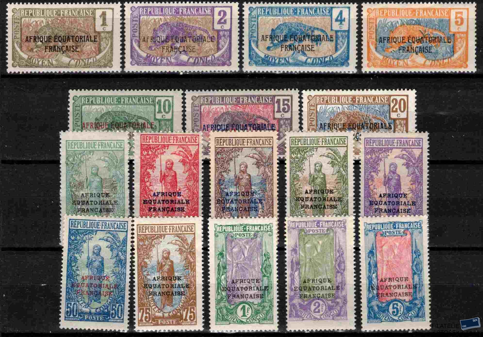 Congo známky Yv 72-88