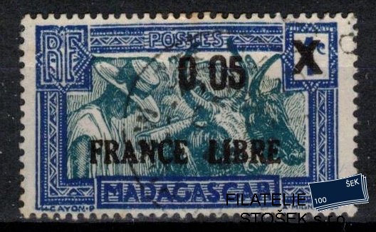 Madagaskar známky Yv 240 přetisk France Libre