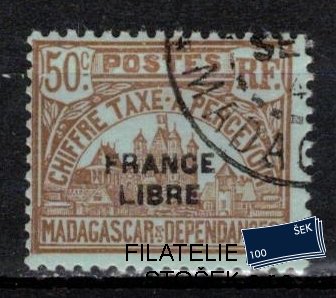 Madagaskar známky Yv TT 23 přetisk France Libre