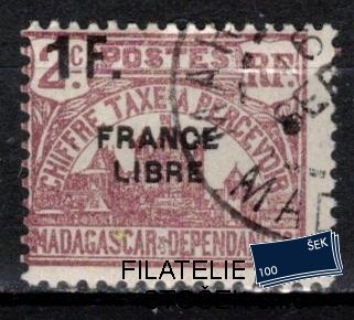 Madagaskar známky Yv TT 29 přetisk France Libre
