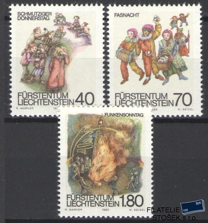 Liechtenstein známky Mi 818-20