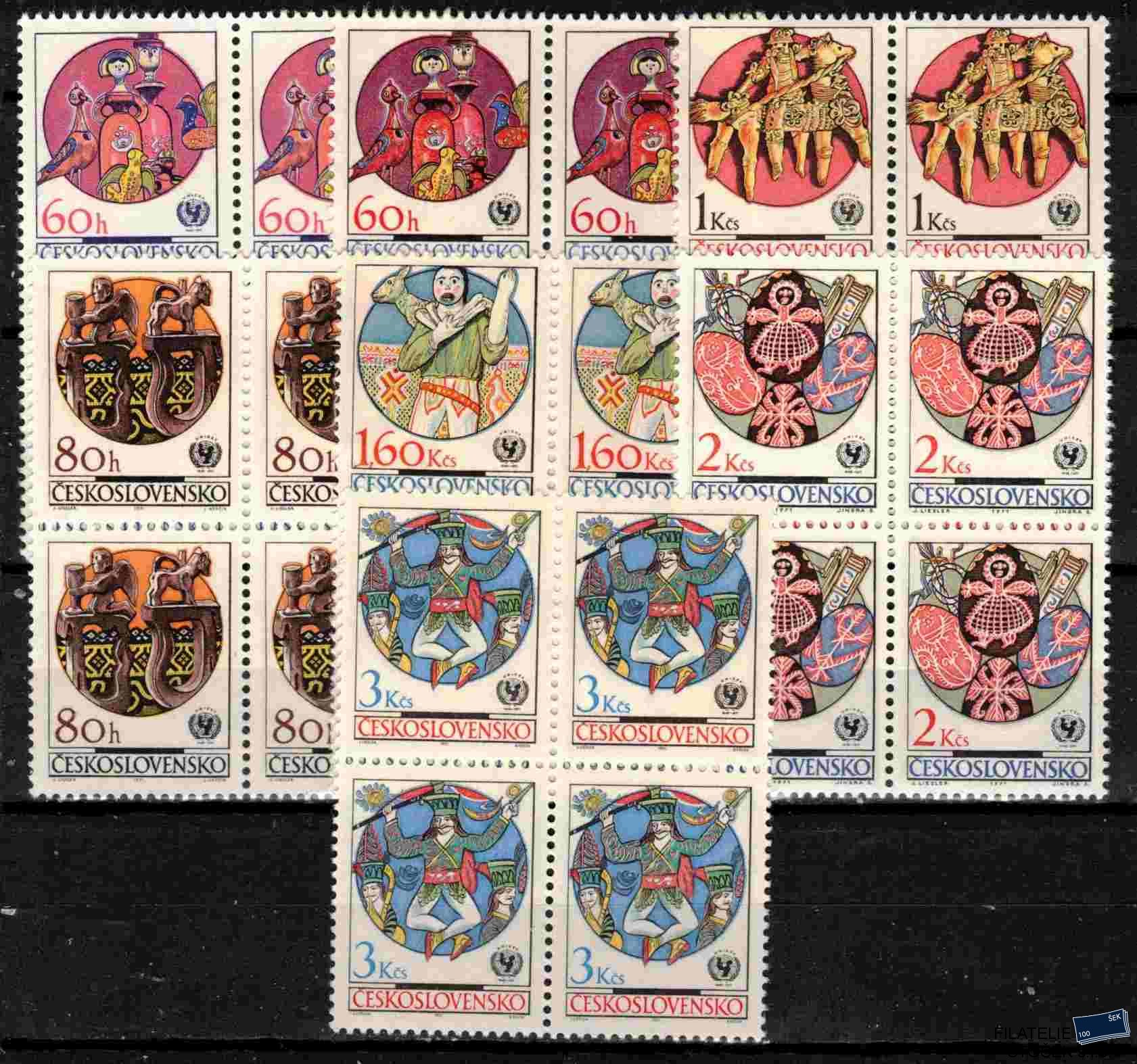 ČSSR známky 1927-32 Čtyřbloky