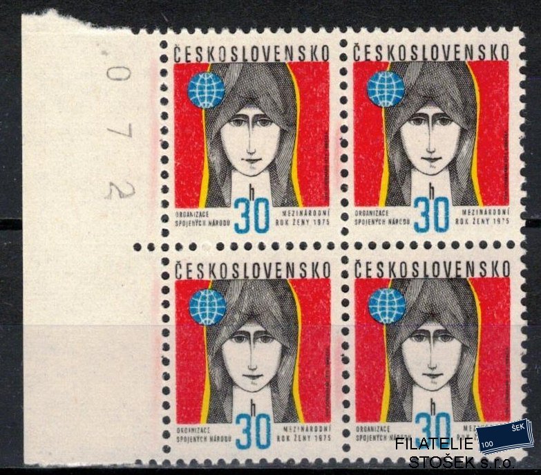 ČSSR známky 2126 Čtyřblok krajový