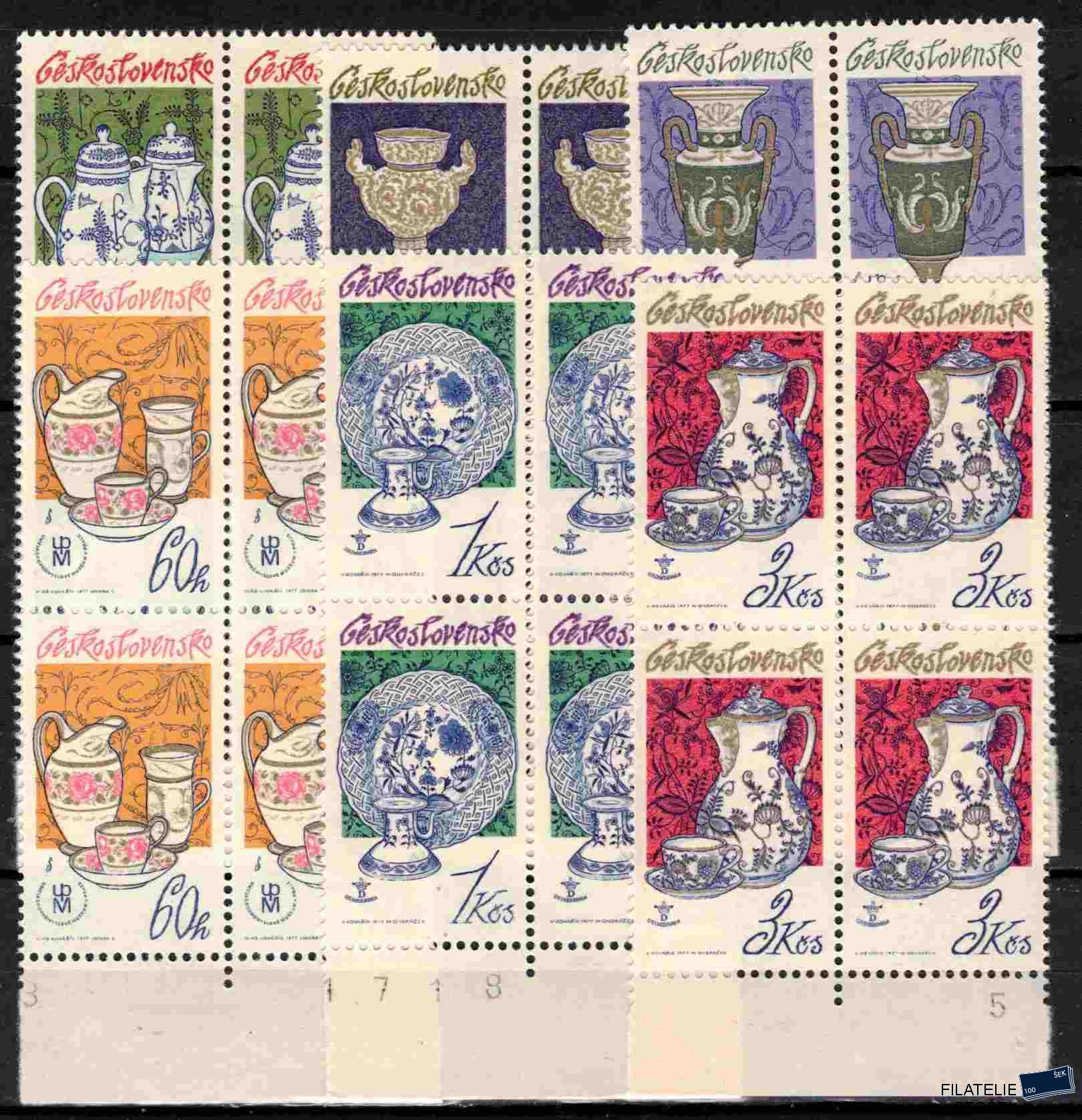 ČSSR známky 2257-62 Čtyřbloky krajové