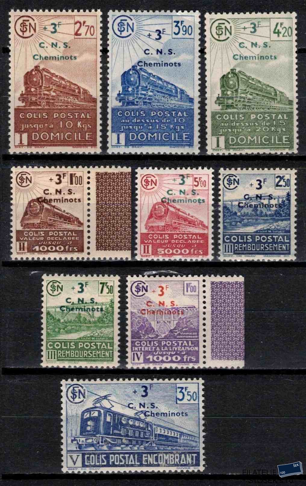 Francie známky CPS Yv 191-9