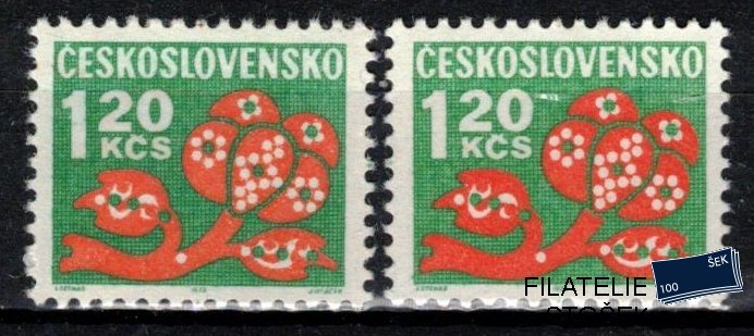 Československo známky D 98 papír bp+OZ