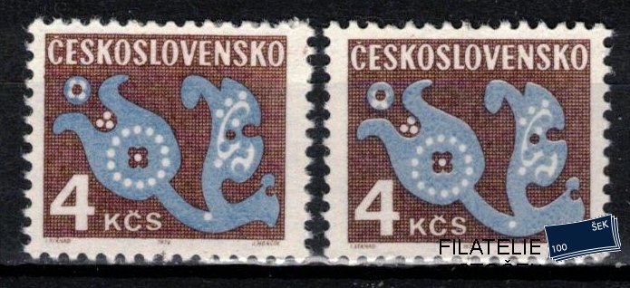 Československo známky D 101 papír bp+OZ