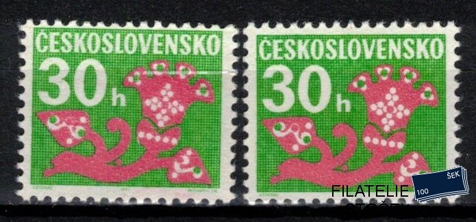 Československo známky D 94 papír bp+OZ