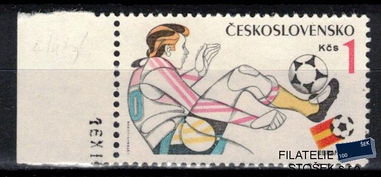 Československo známky 2521 papír fl 1