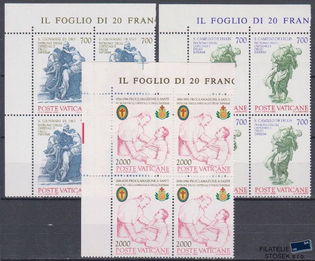 Vatikán známky Mi 894-96 4 Blok