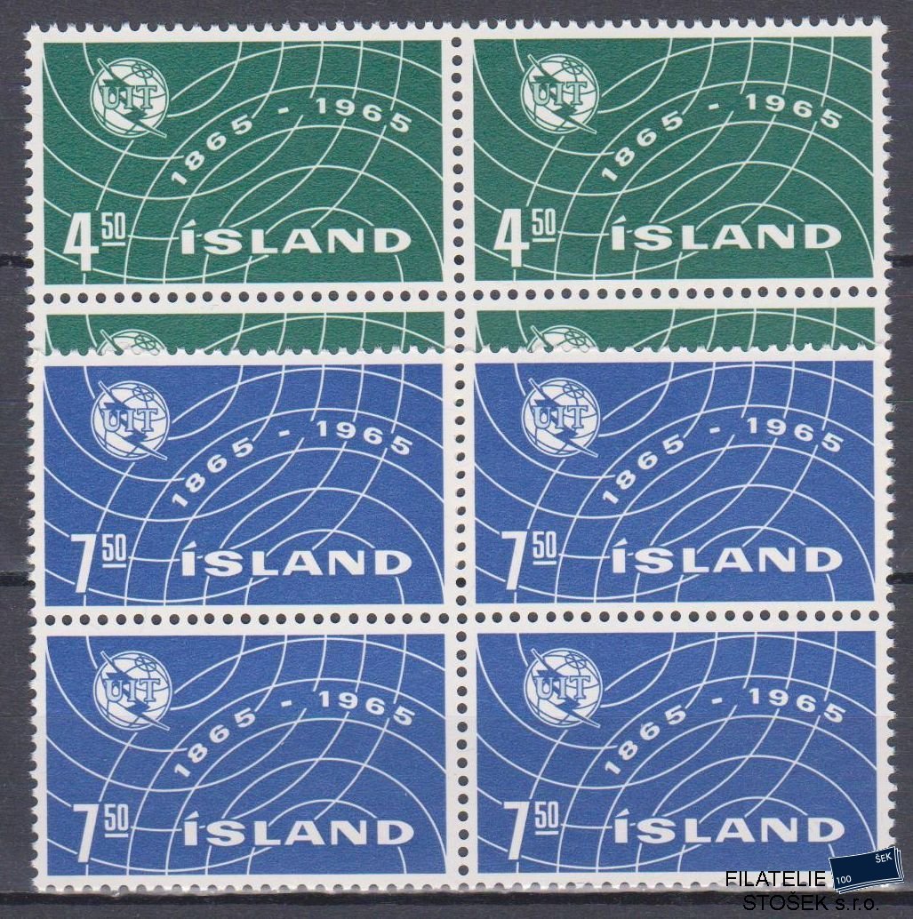 Island známky Mi 390-91 4 Blok