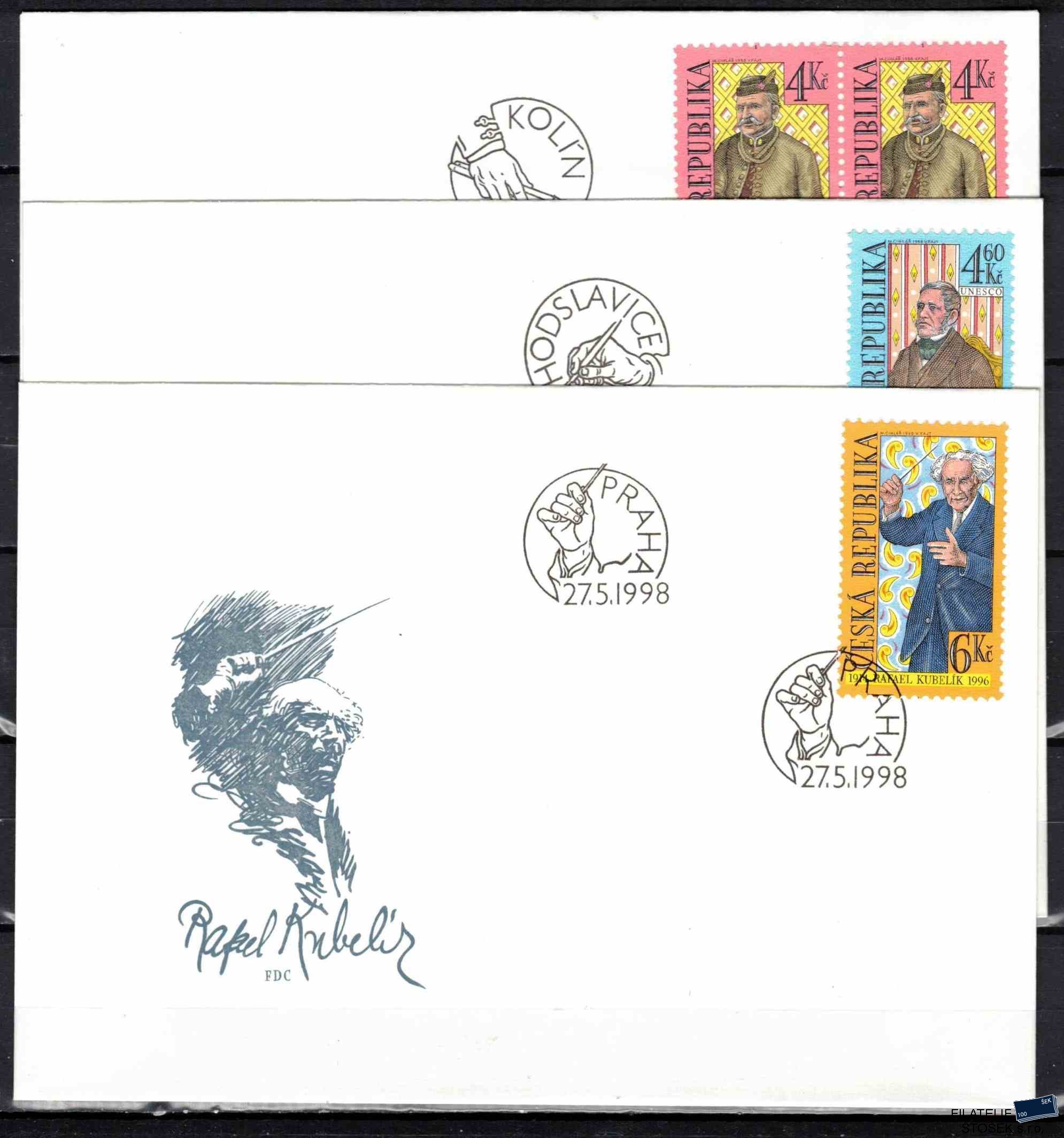 Česká republika známky 185-7 3x FDC