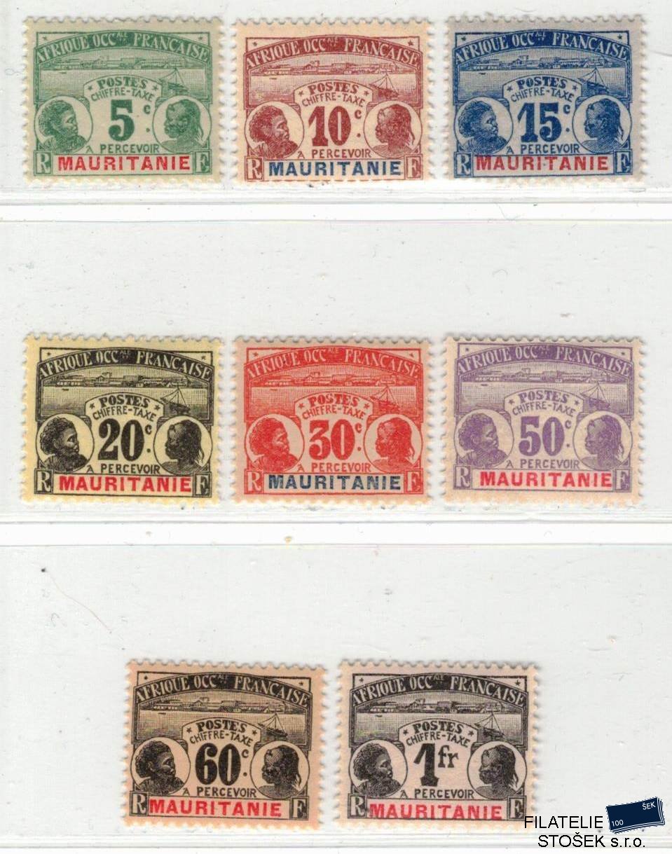 Mauritanie známky 1906 Palmiers-Taxe