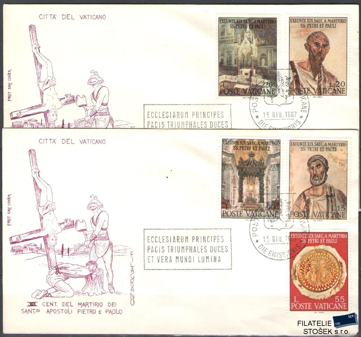 Vatikán celistvosti Mi 523-27 FDC