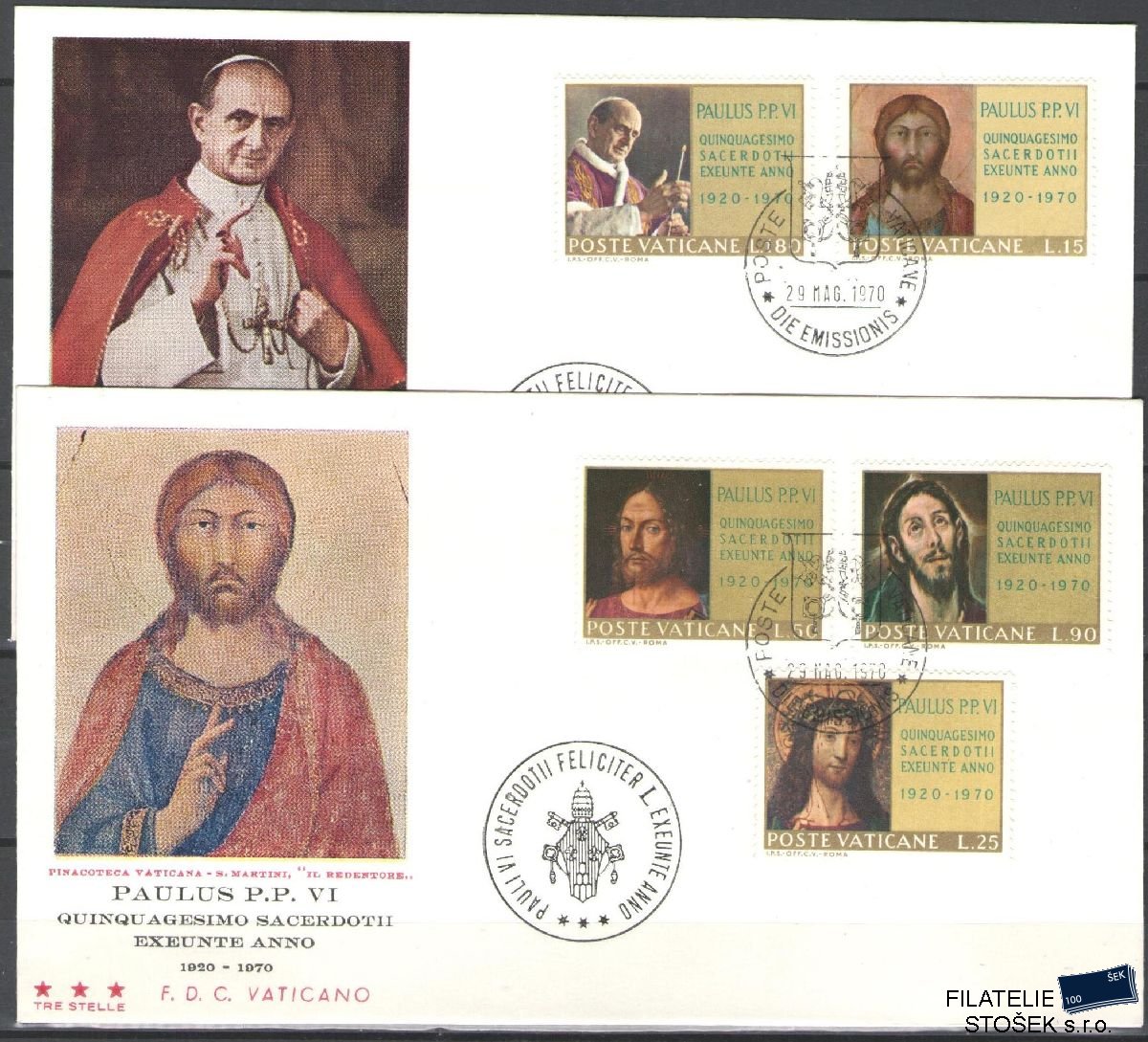 Vatikán celistvosti Mi 564-68 FDC