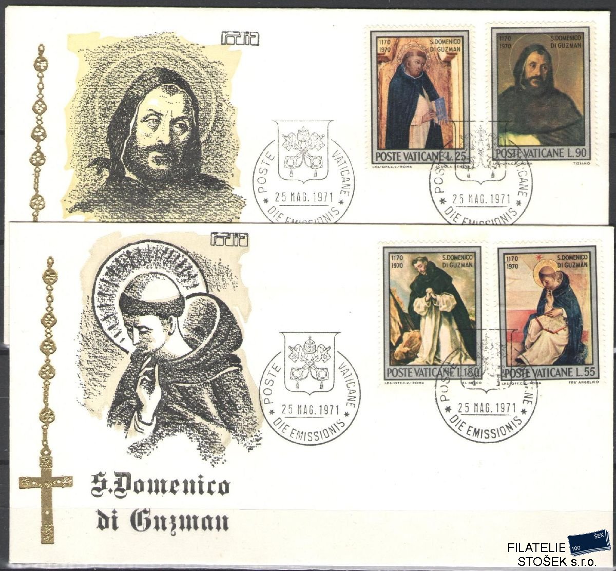 Vatikán celistvosti Mi 586-89 FDC