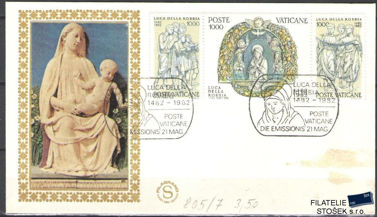 Vatikán celistvosti Mi 805-807 FDC