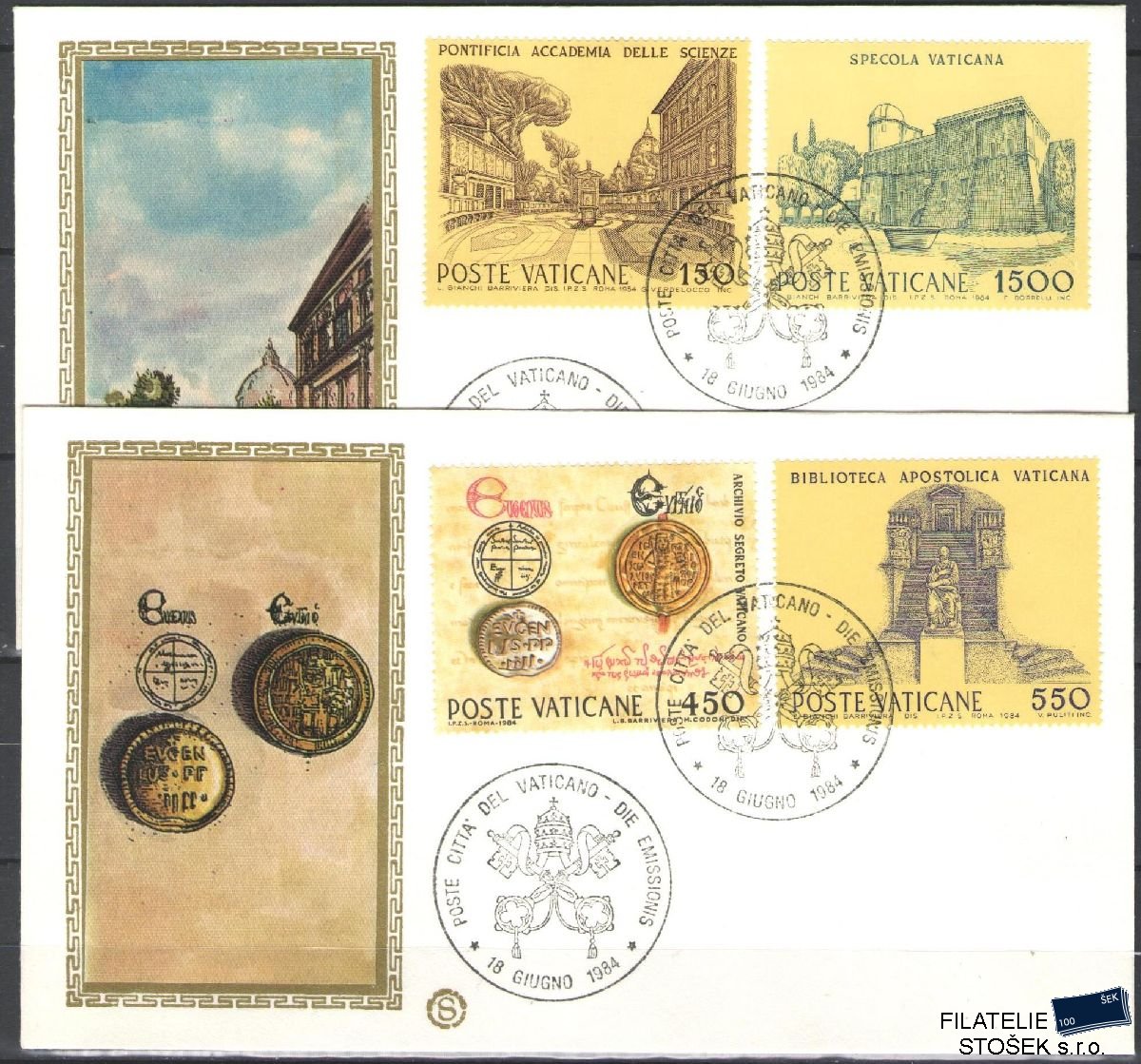 Vatikán celistvosti Mi 848-51 FDC