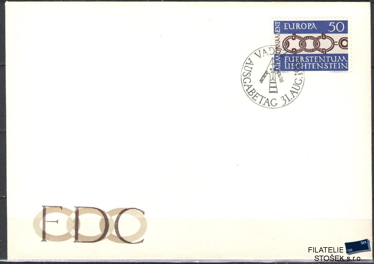 Liechtenstein celistvosti Mi 454 FDC