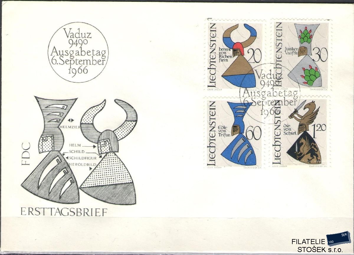 Liechtenstein celistvosti Mi 465-68 FDC