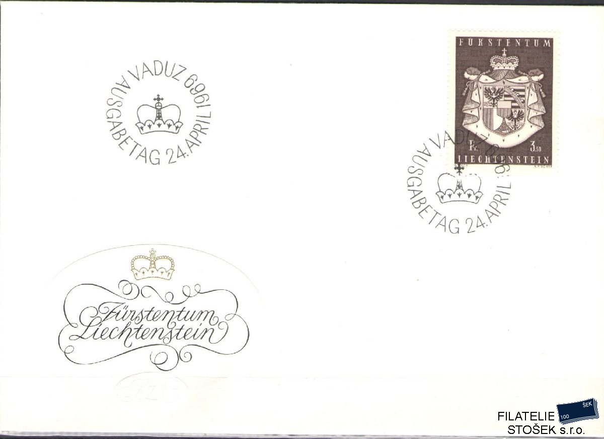 Liechtenstein celistvosti Mi 506 FDC