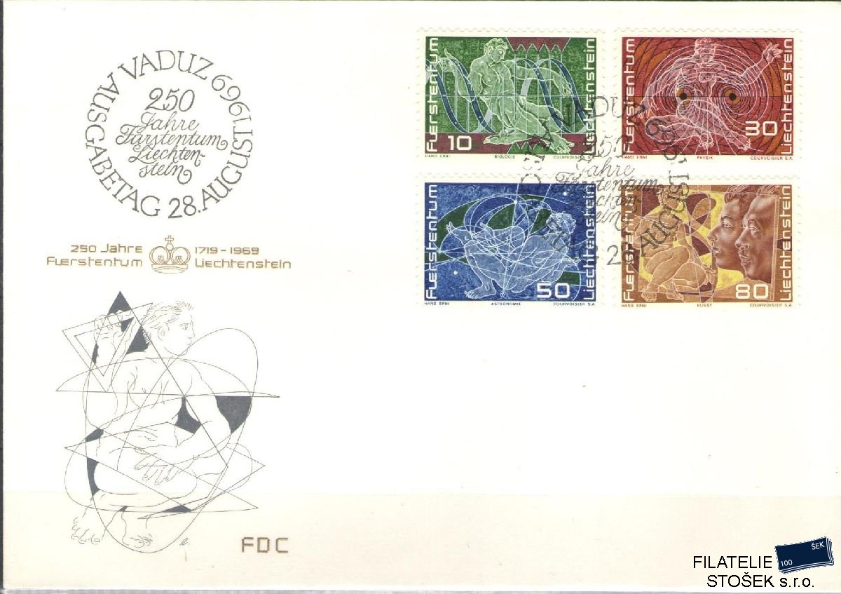 Liechtenstein celistvosti Mi 508-11 FDC