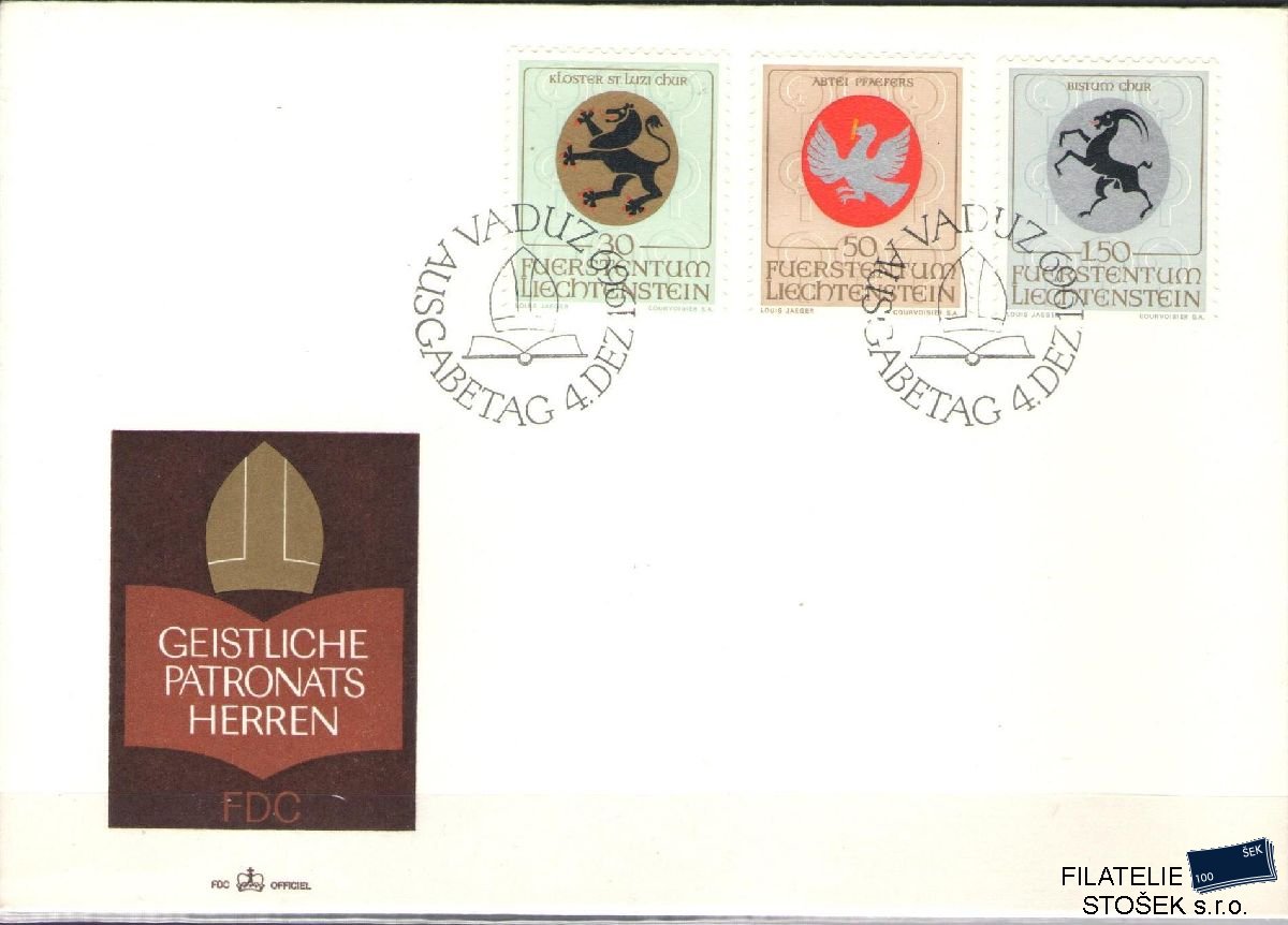 Liechtenstein celistvosti Mi 514-16 FDC