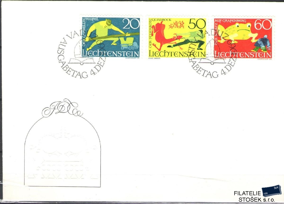 Liechtenstein celistvosti Mi 518-20 FDC