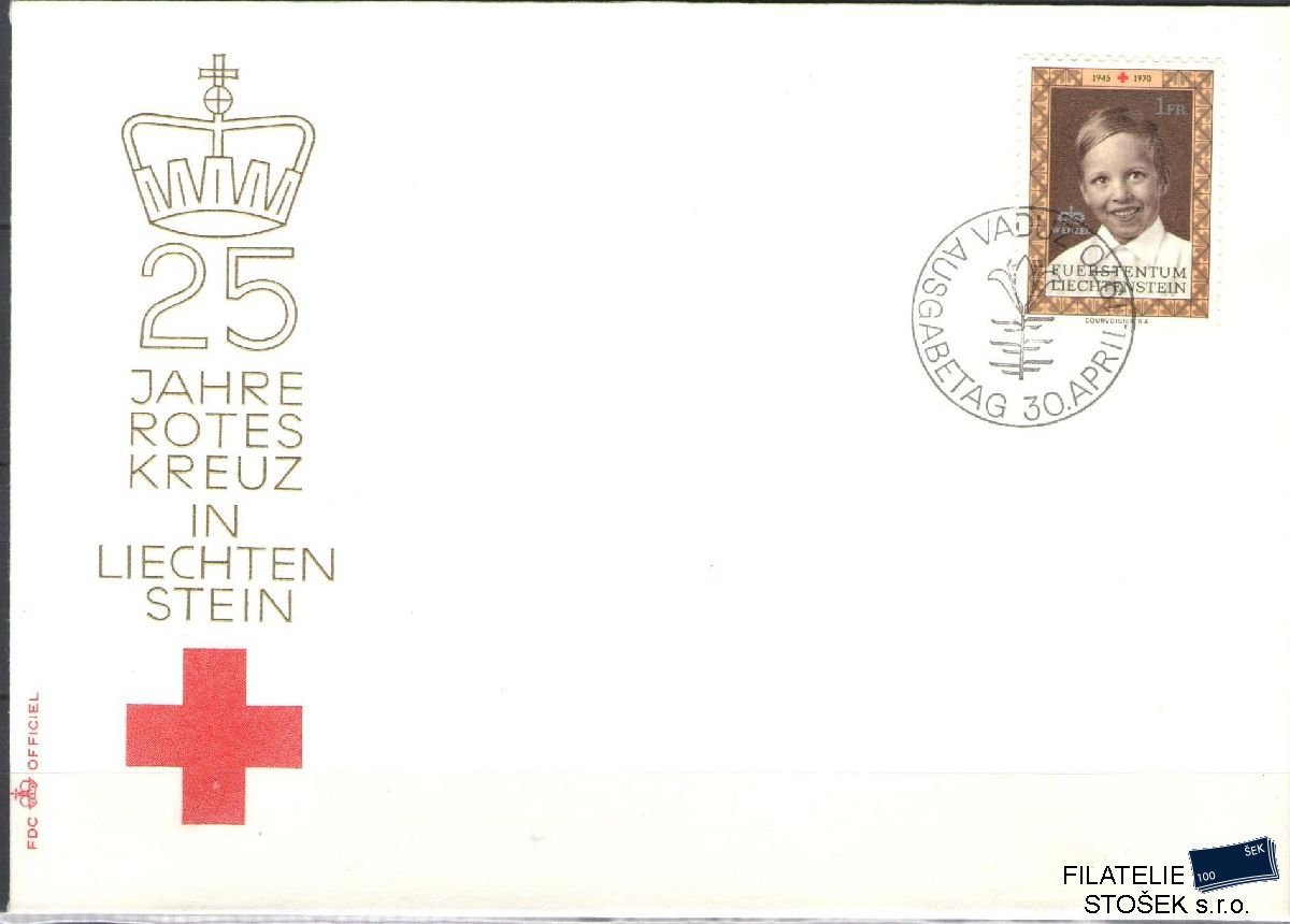 Liechtenstein celistvosti Mi 526 FDC