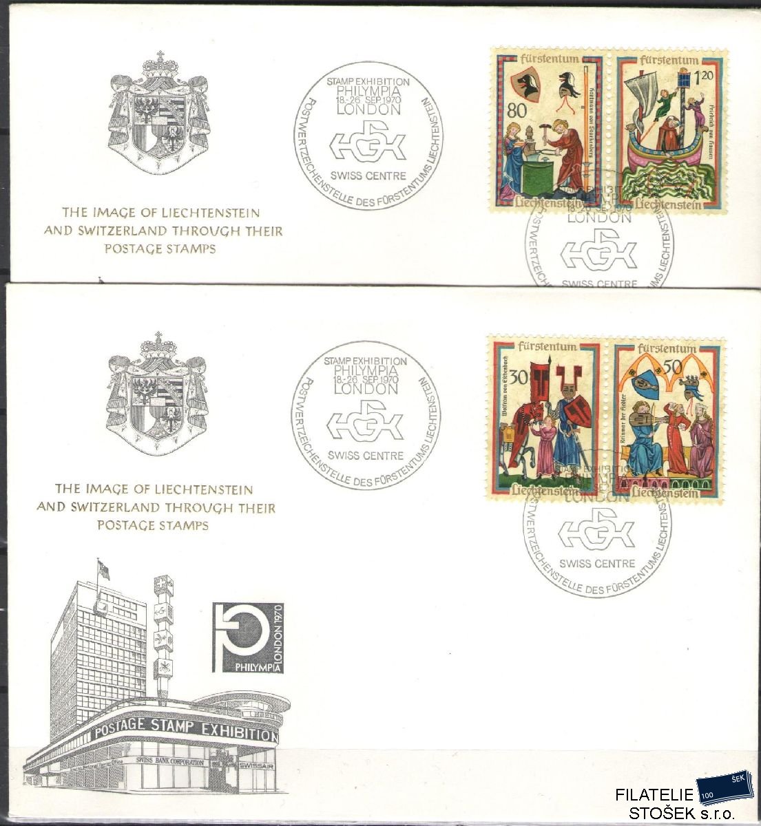 Liechtenstein celistvosti Mi 527-30 FDC