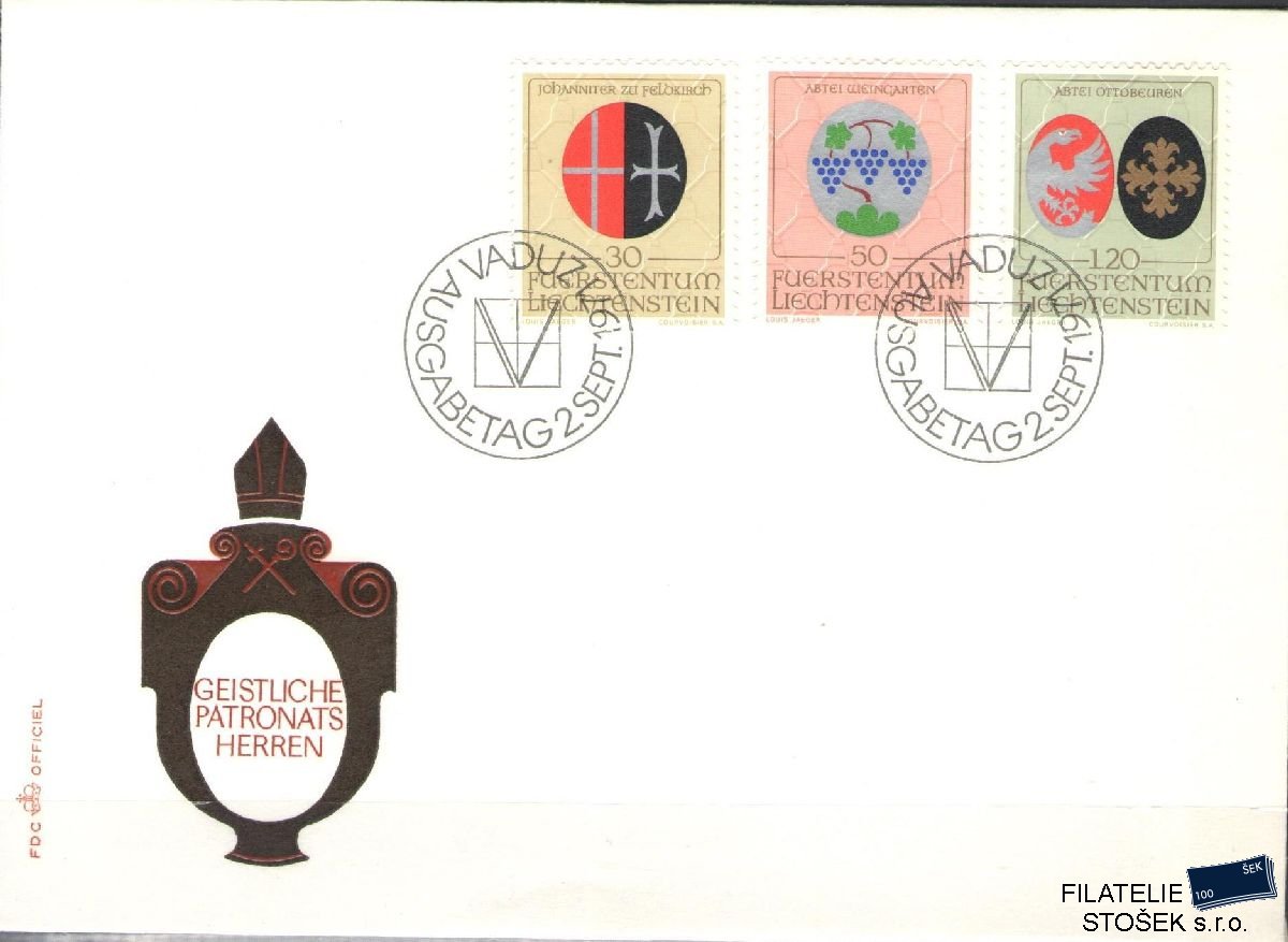 Liechtenstein celistvosti Mi 548-50 FDC