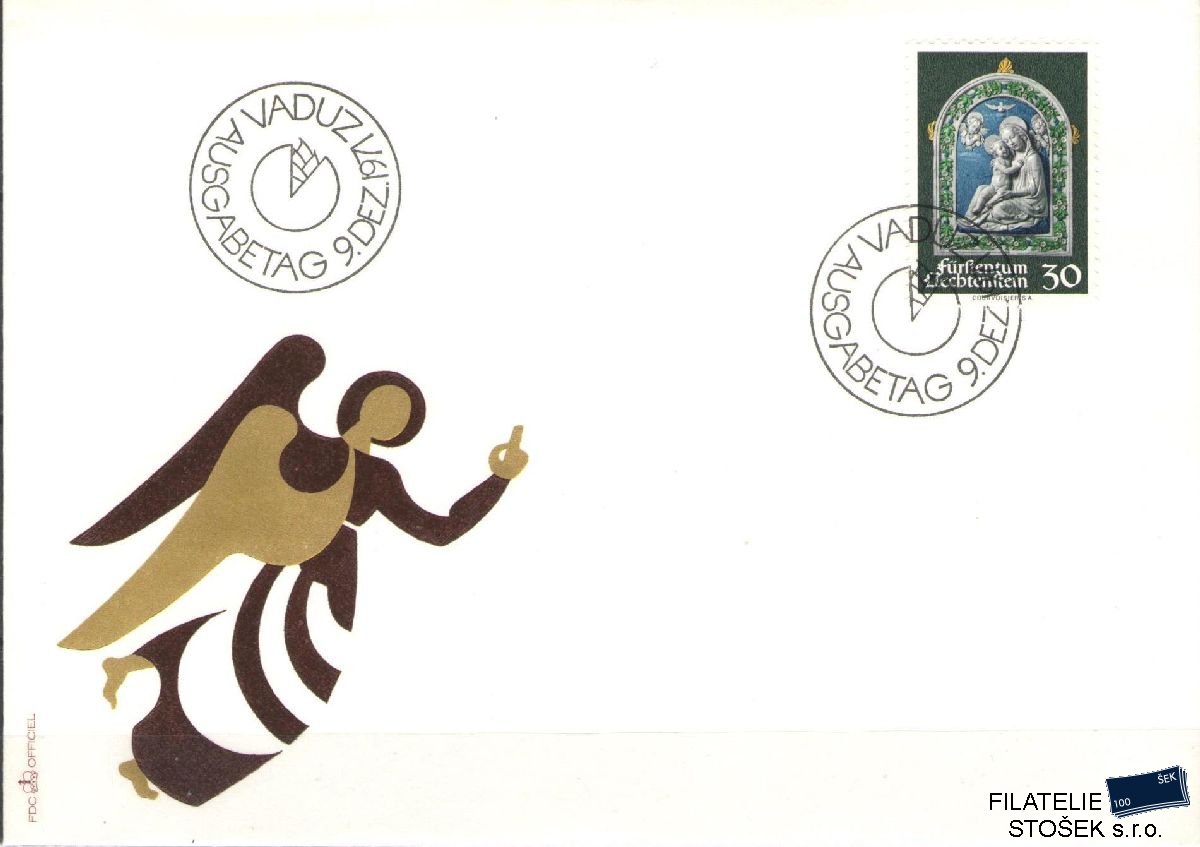 Liechtenstein celistvosti Mi 555 FDC