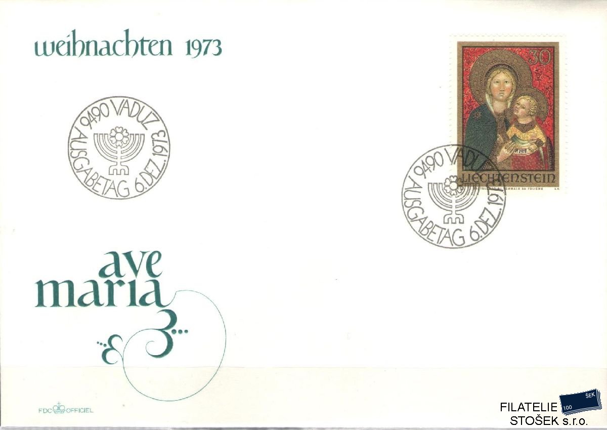 Liechtenstein celistvosti Mi 595 FDC