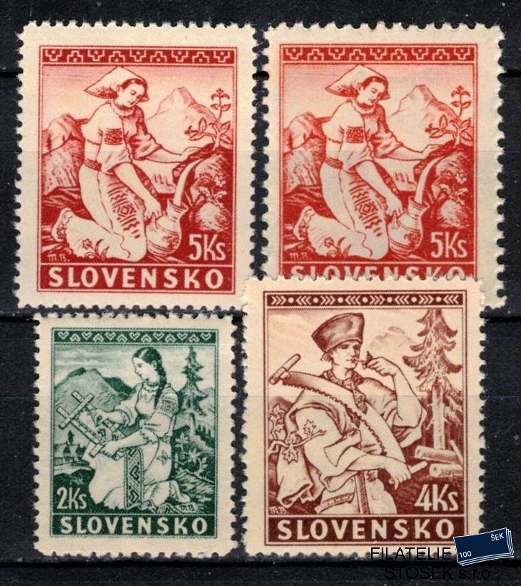 Slovensko známky 40-2+42D