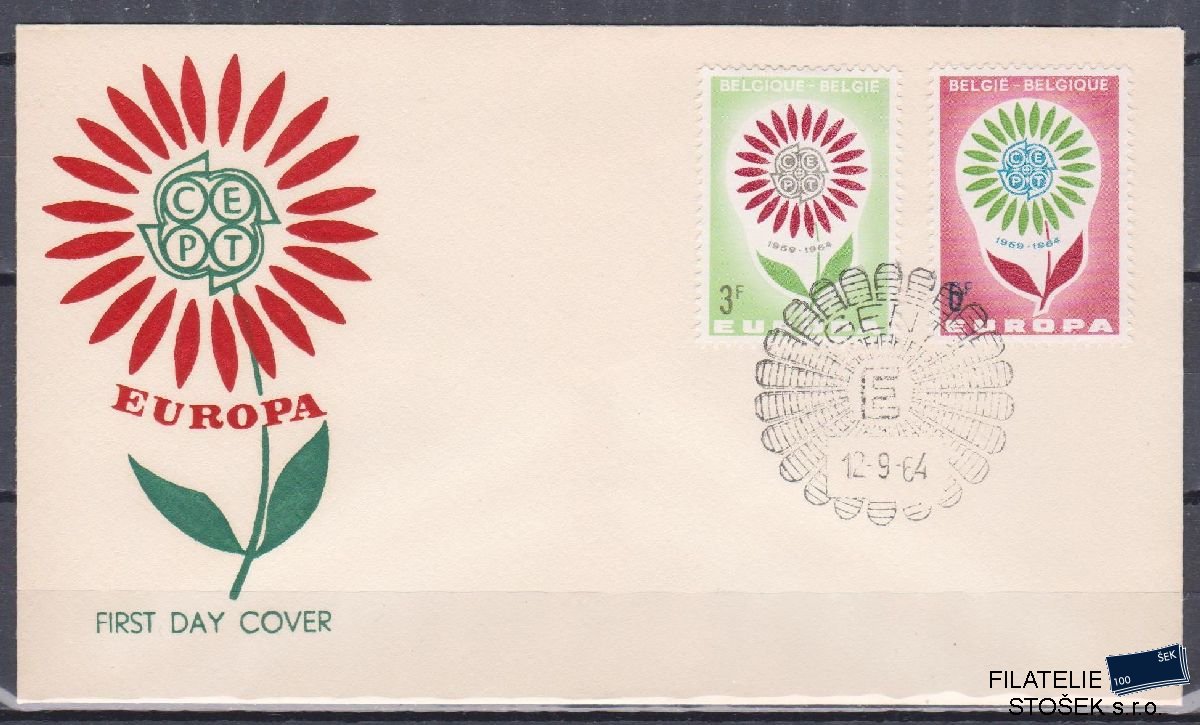 Belgie celistvosti Mi 1358-59 FDC