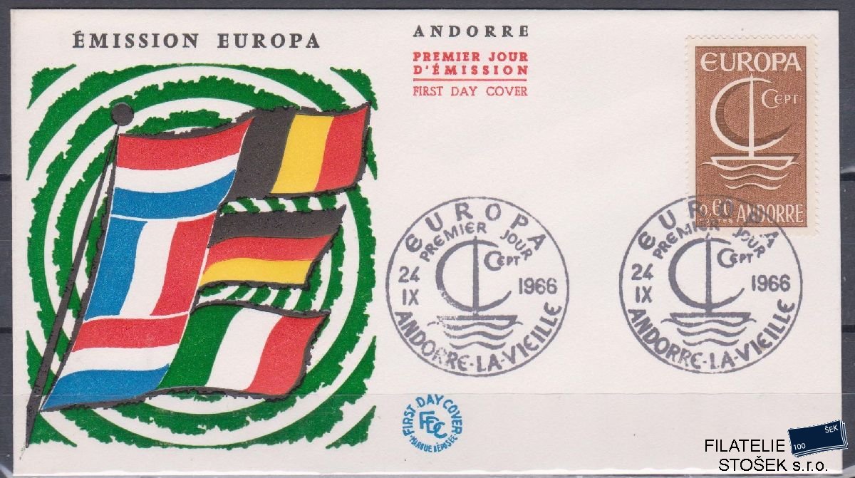 Francouzská Andora celistvosti Mi 198 FDC