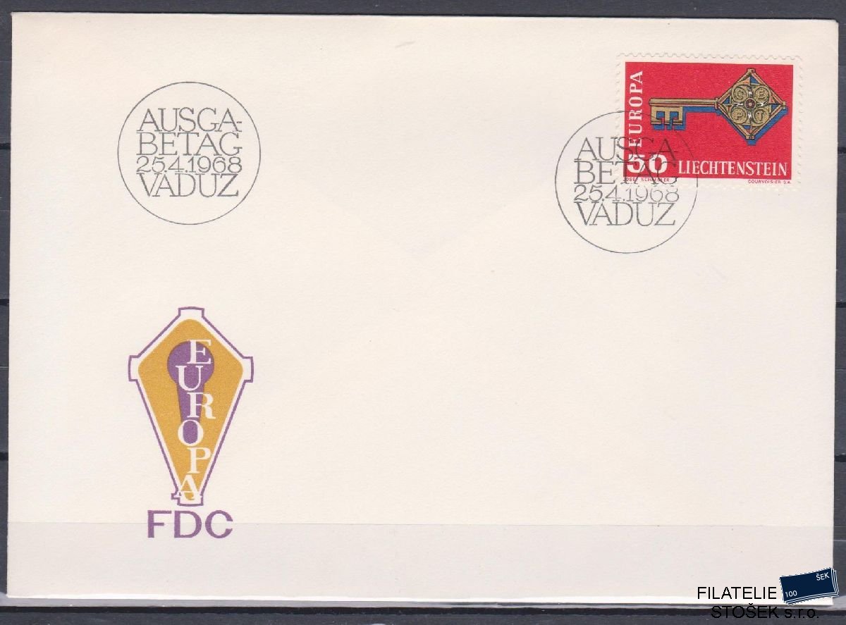 Liechtenstein celistvosti Mi 495 FDC