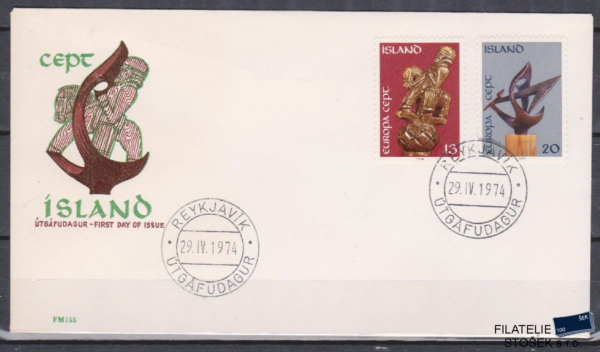 Island celistvosti Mi 489-90 FDC