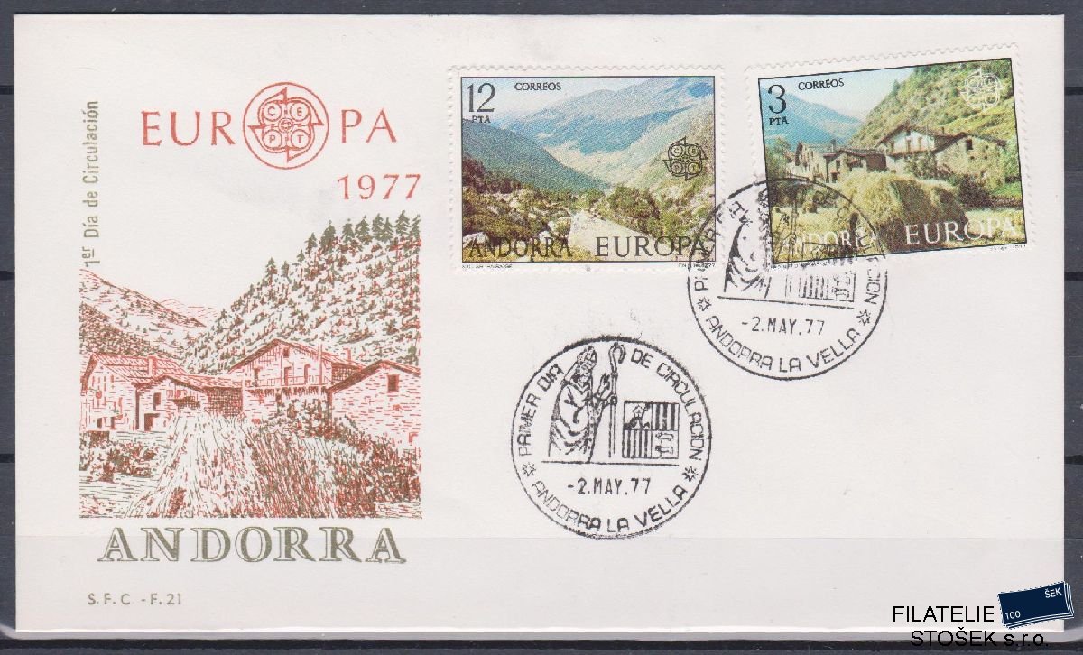 Španělská Andora celistvosti Mi 107-108 FDC