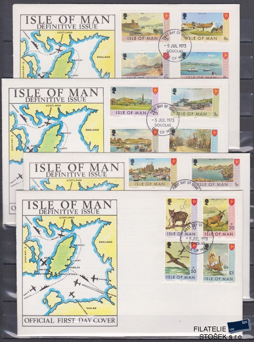 Isle of Man celistvosti Mi 12-27 FDC