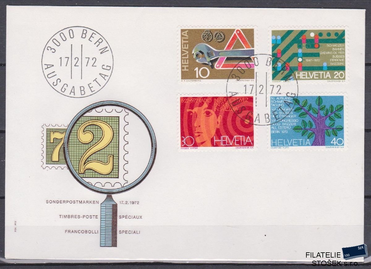 Švýcarsko celistvosti Mi 964-67 FDC