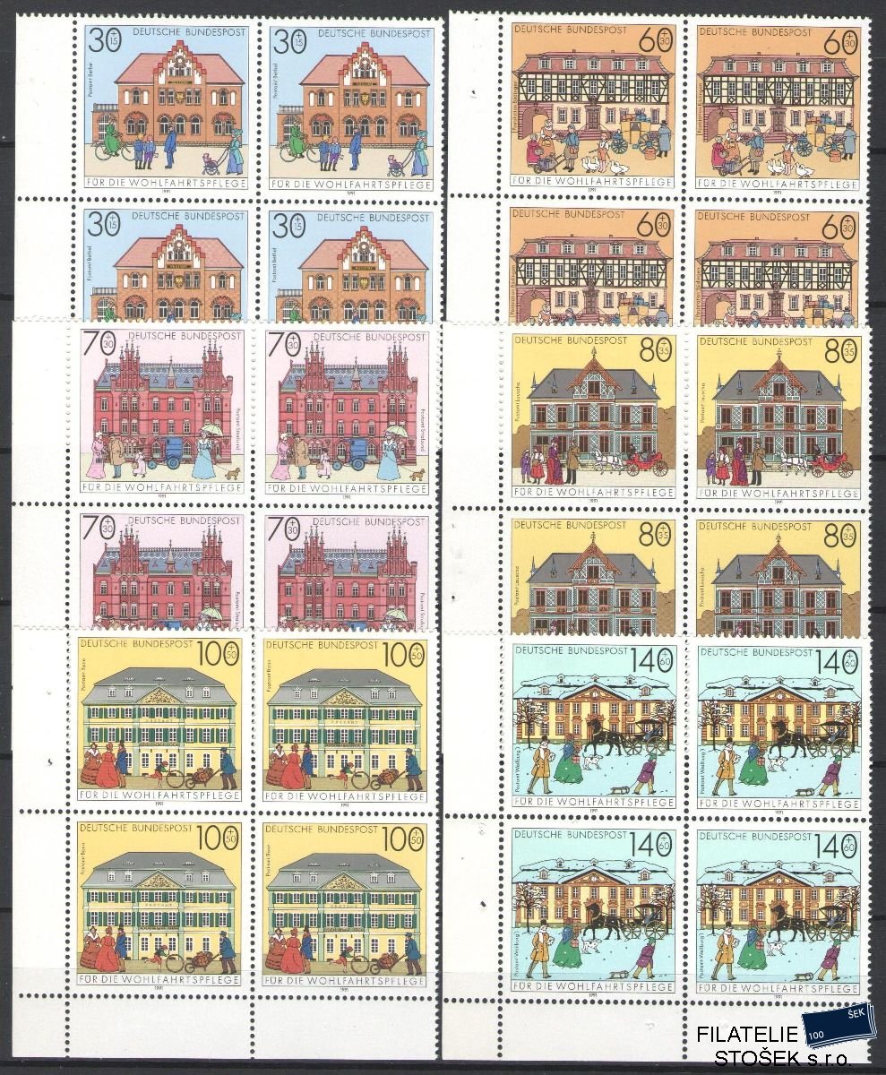 Bundes známky Mi 1563-68 4 Blok