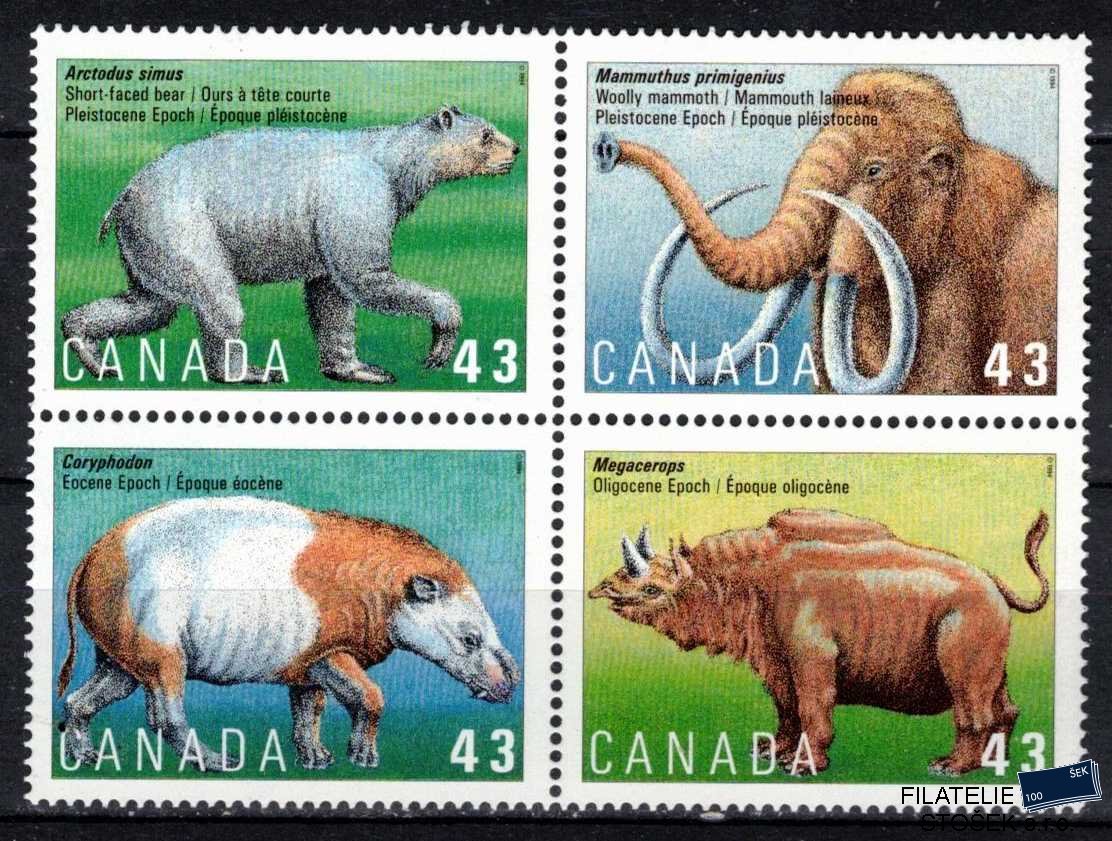 Kanada známky Mi 1448-51 Prehistorická fauna