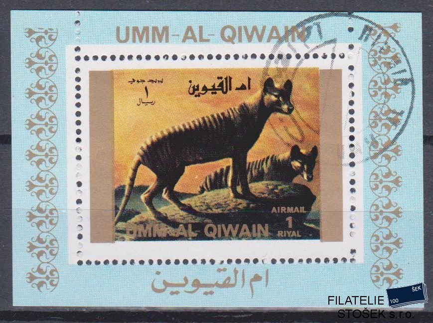 Umm al Qiwan známky - Fauna - Blok