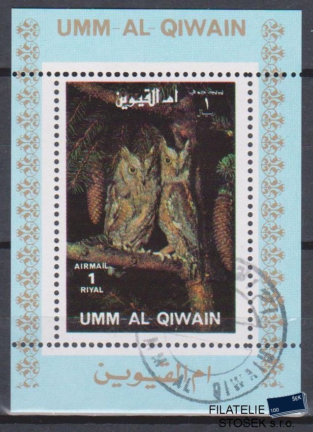 Umm al Qiwan známky - Fauna - Blok