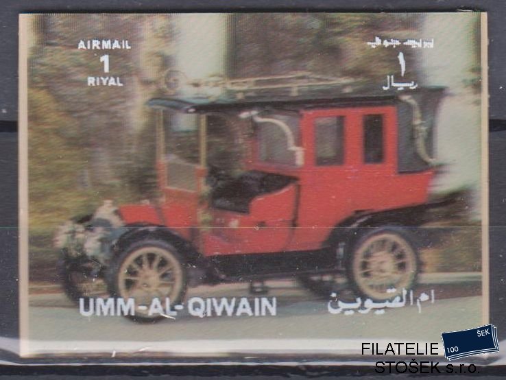 Umm al Qiwan známky - 3D - Auta - 56 x 42 mm