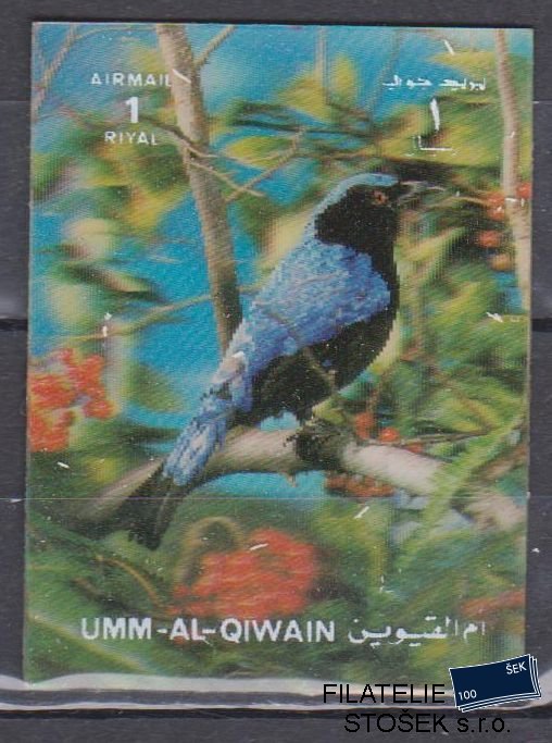 Umm al Qiwan známky - 3D - Ptáci